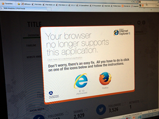 IE8 COMPATIBILITY ALERT